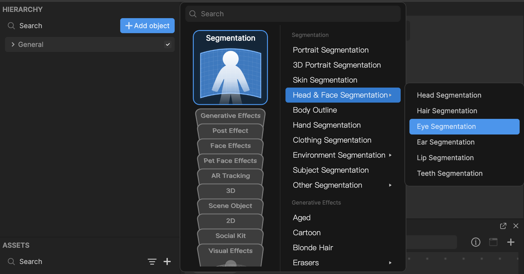 add segmentation object