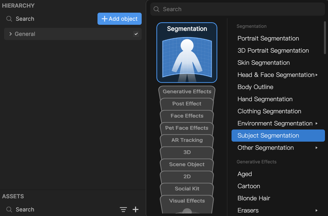 add segmentation object