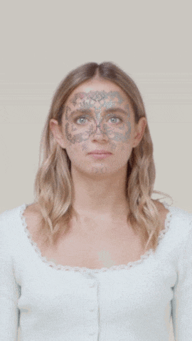 sparkly 3d face mask