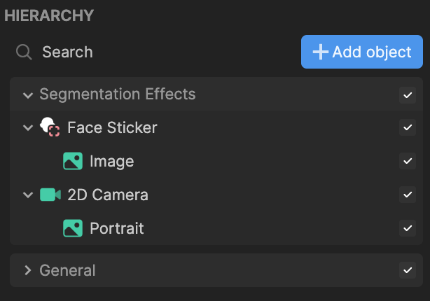 face sticker segmentation render group