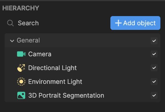 segmentation hierarchy panel