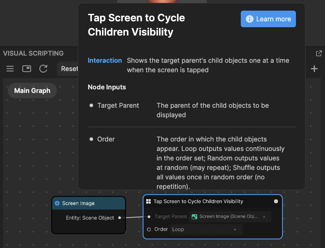 information icon interaction