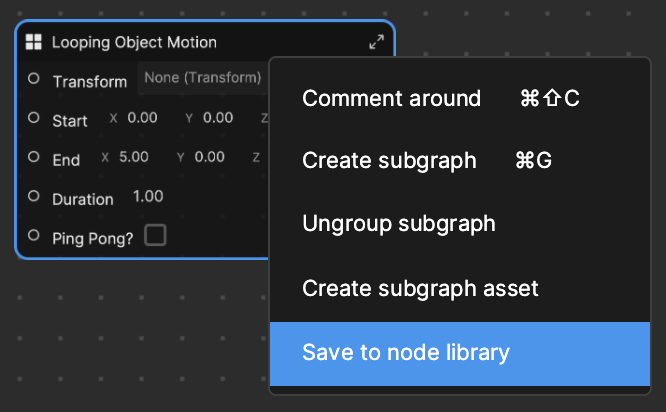 save to node library