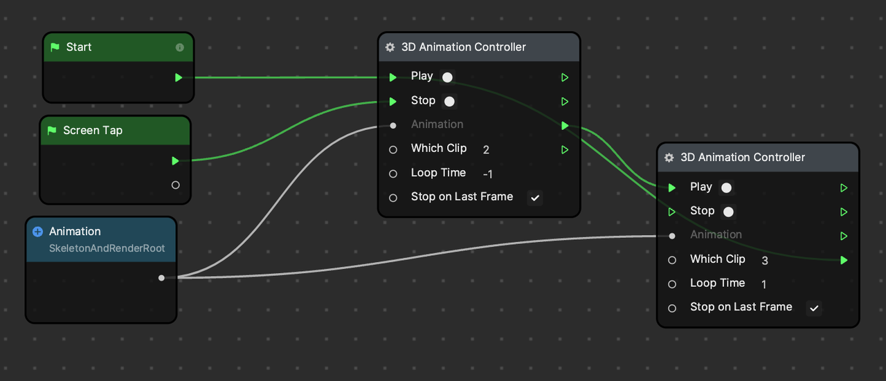 3D animation controller node