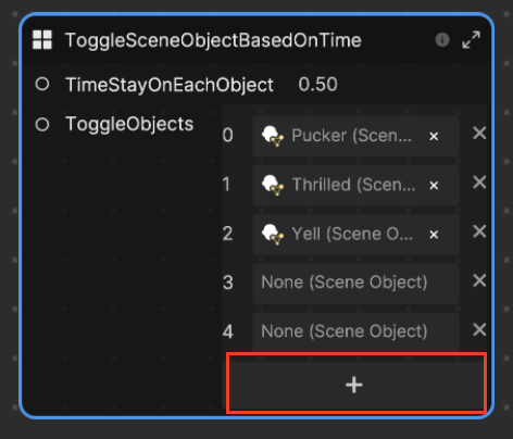 add toggle objects