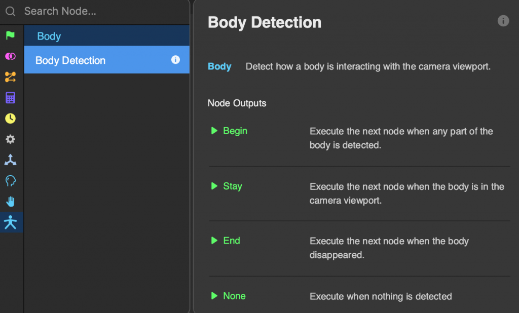 body detection node