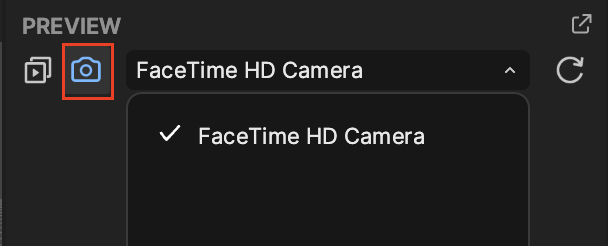 enable camera as preview