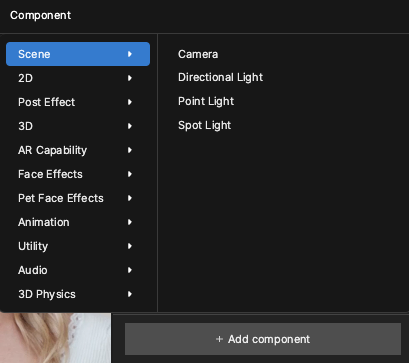 component menu