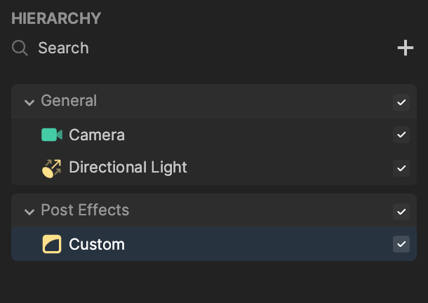 custom post effect in render group