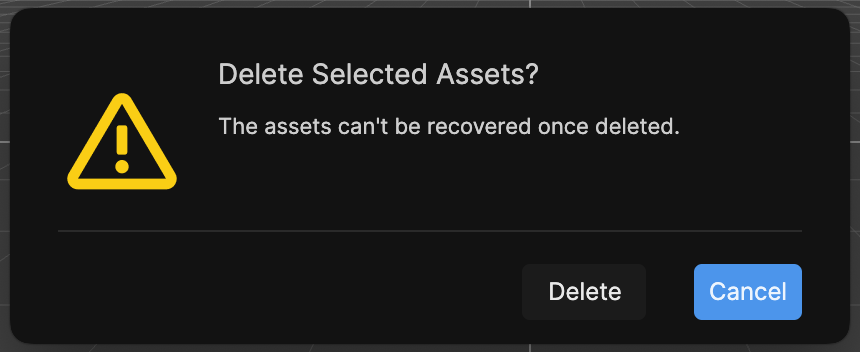 delete assets