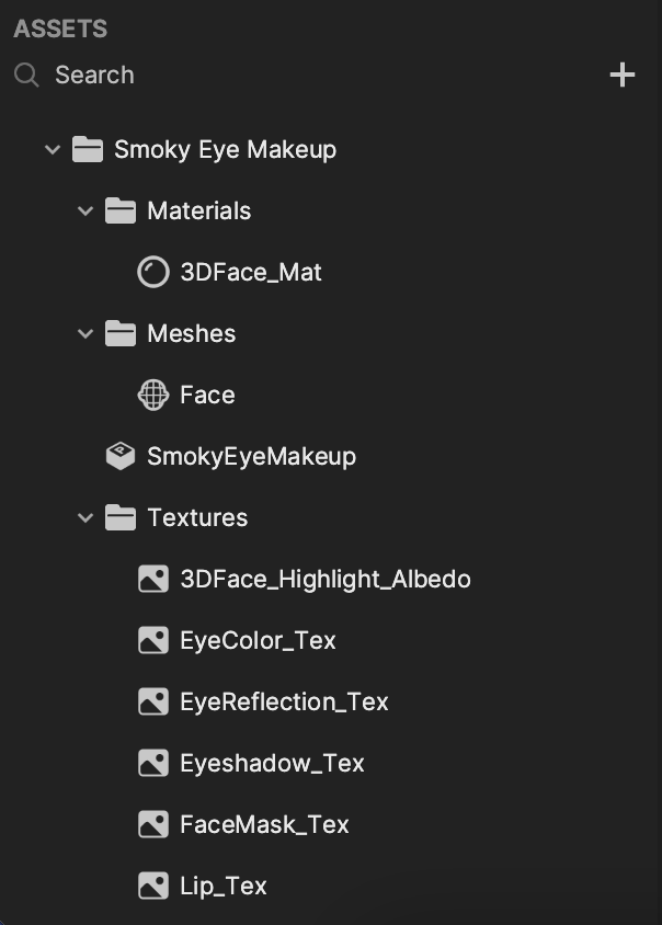 smoky eye makeup assets