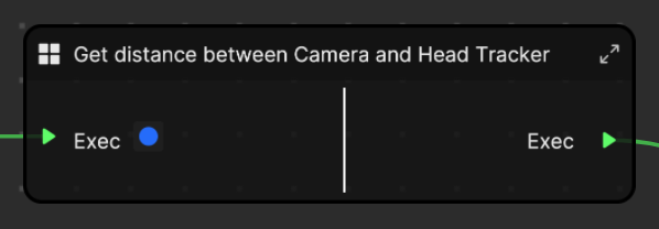 get distance between camera and head tracker