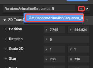 get animation sequence button