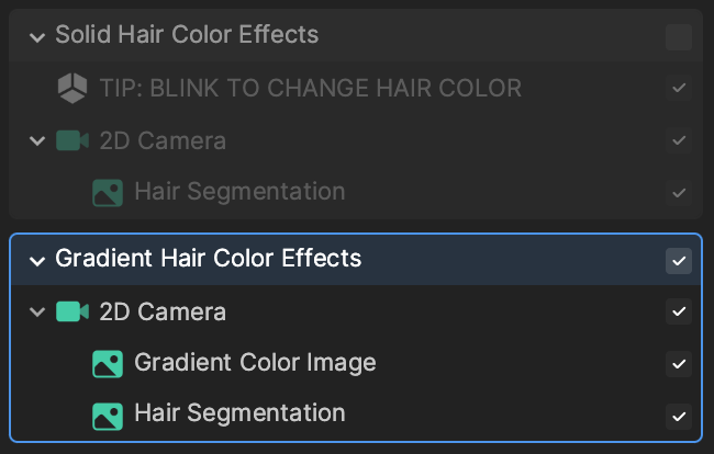 gradient hair color effects