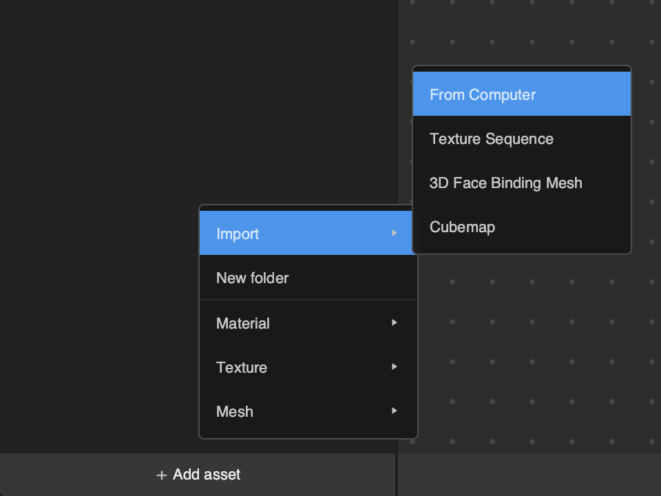 import mesh options