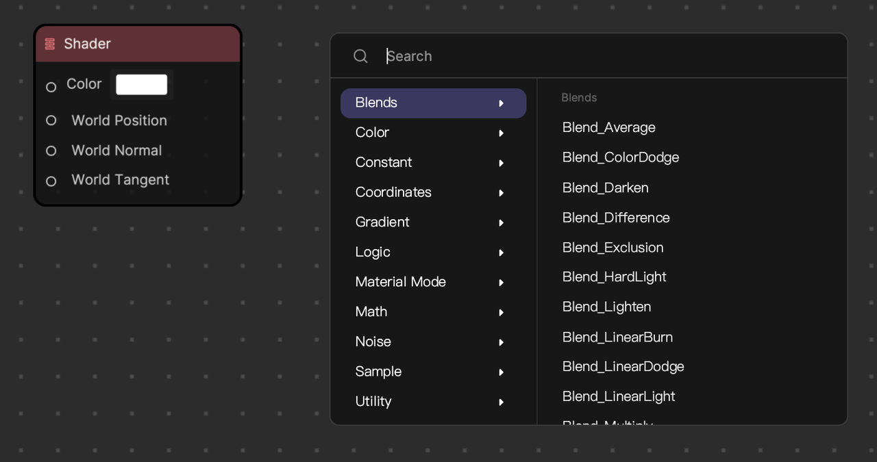 node menu