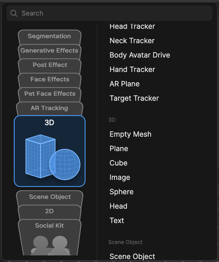 object menu