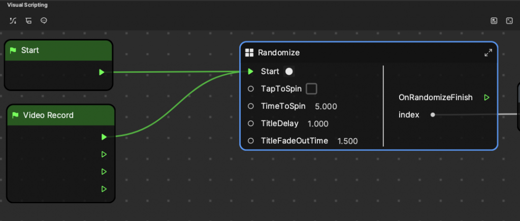 randomize node in visual scripting