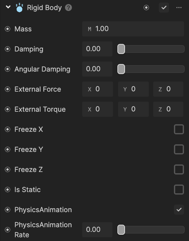 rigid body properties