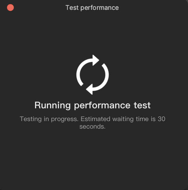 test performance running