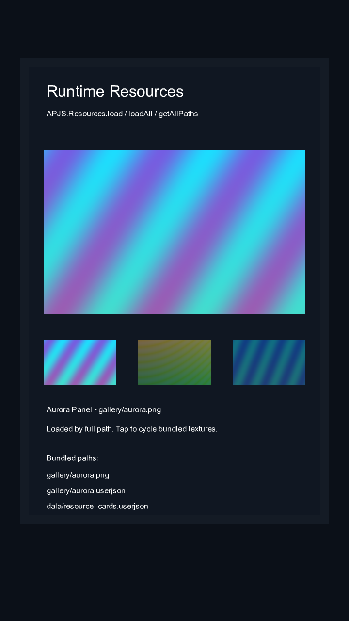 Runtime Resources Loader demo preview