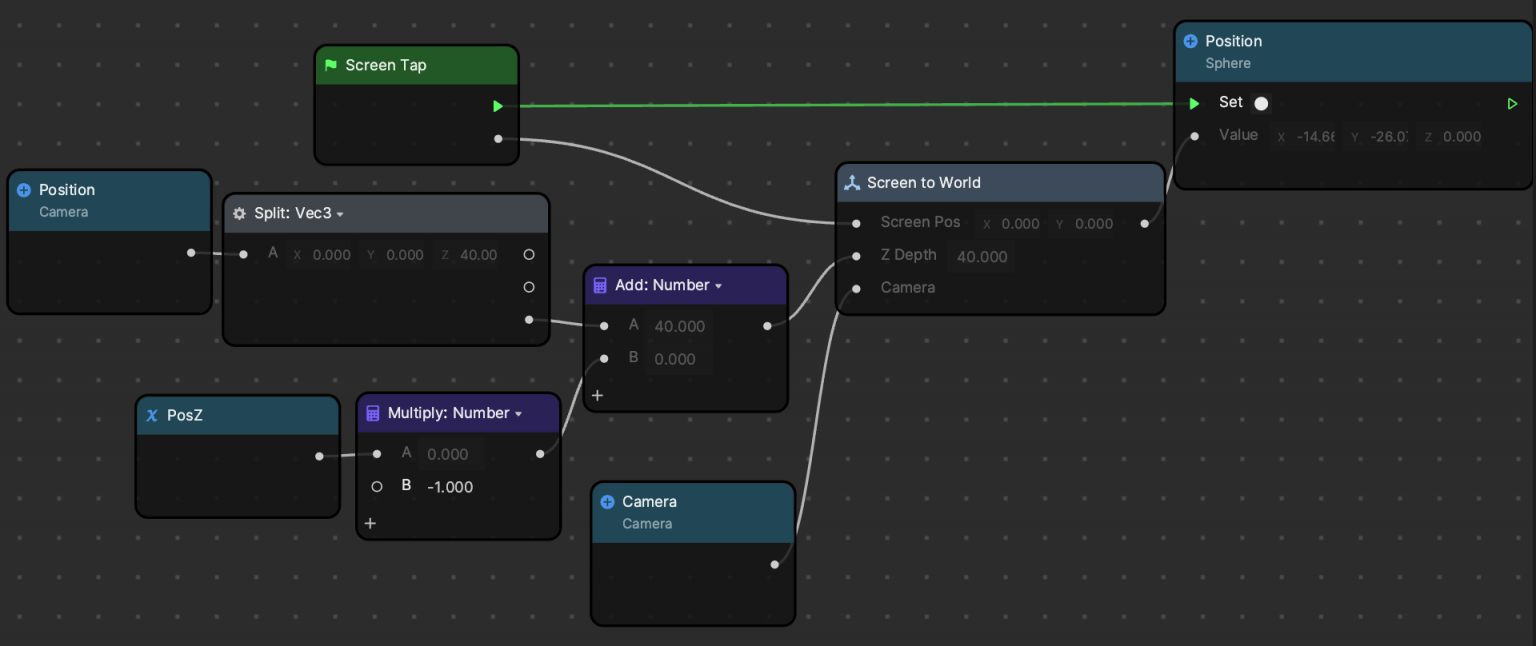 screen tap node