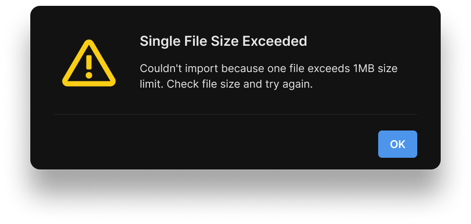 single file size