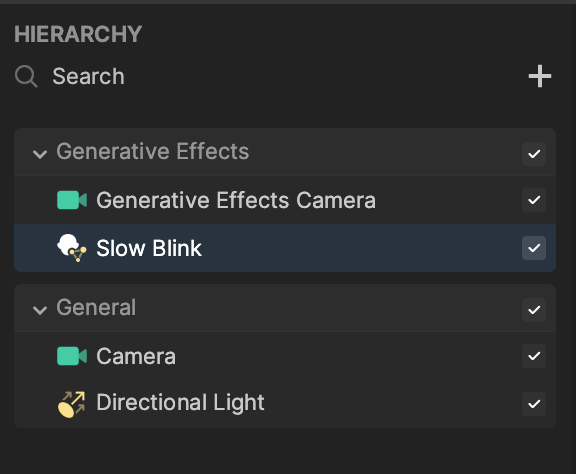 slow blink render group