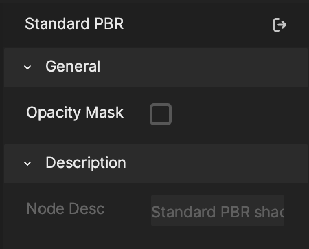 standard pbr node settings