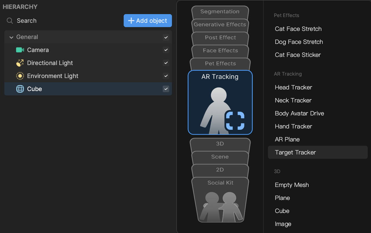 target tracker object