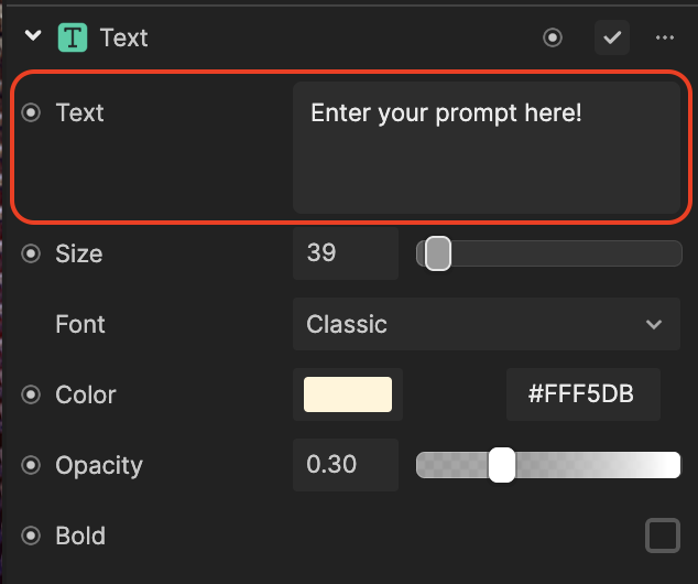 text component