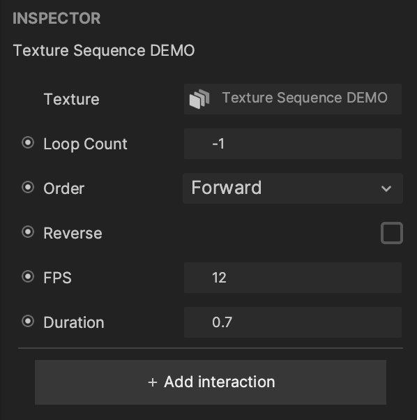 texture sequence inspector