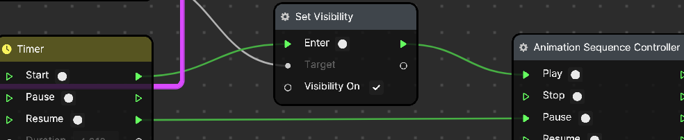 timer start and signals visibility