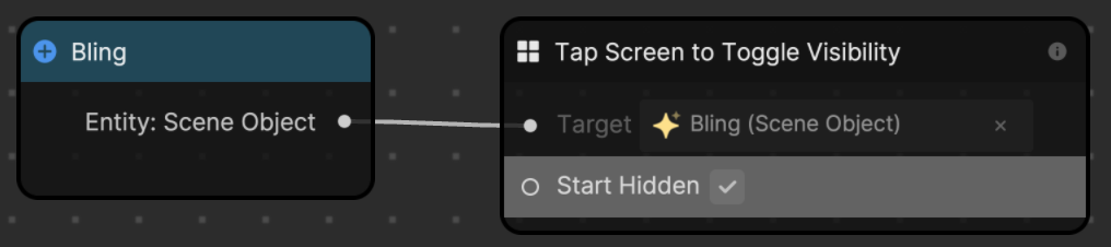 tap screen to toggle visibility