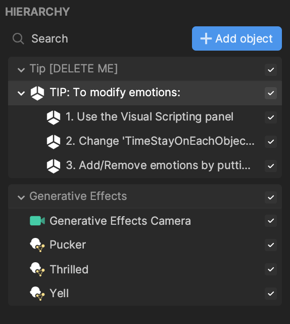 wacky faces hierarchy